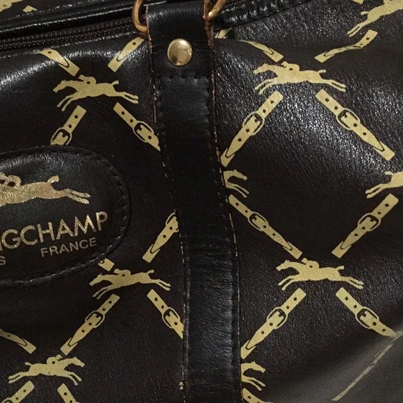 Longchamp vintage brown leather Boston bag - Picture 7 of 16